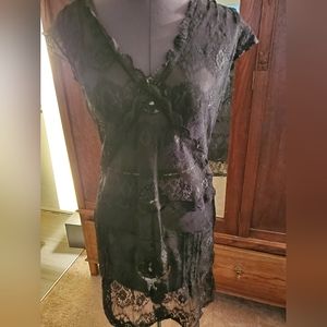 DKNY Jeans Black Lace Summer Dress